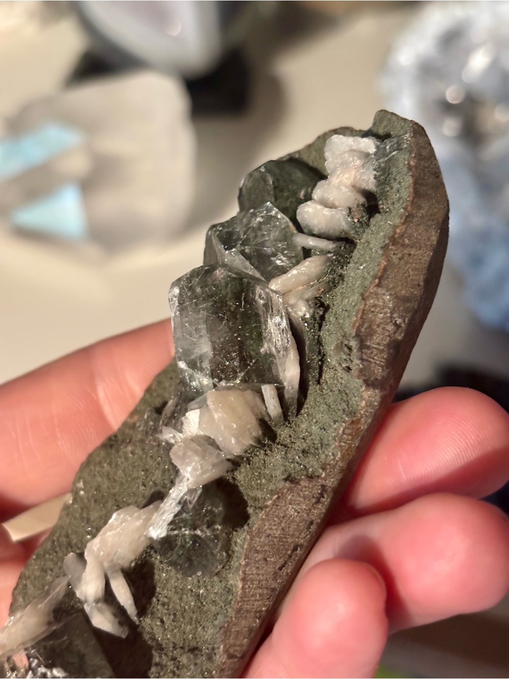 Natural Apophyllite & Stilbite Crystal Specimen on Matrix | Collector Mineral